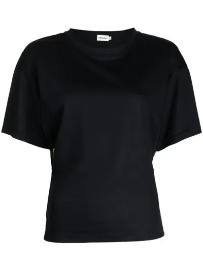 Goodious Crew-neck Cropped T-shirt In Black