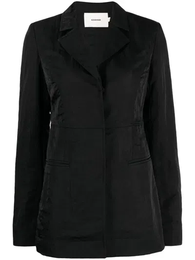 Goodious Single-breasted Blazer In Black