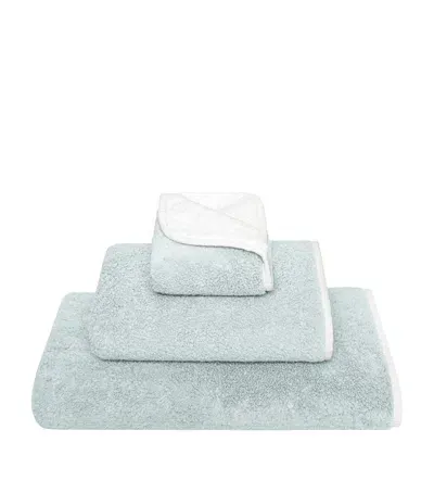 Graccioza Bicolore Bath Sheet In Blue