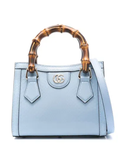 Gucci Diana Small Leather Tote Bag In Blue