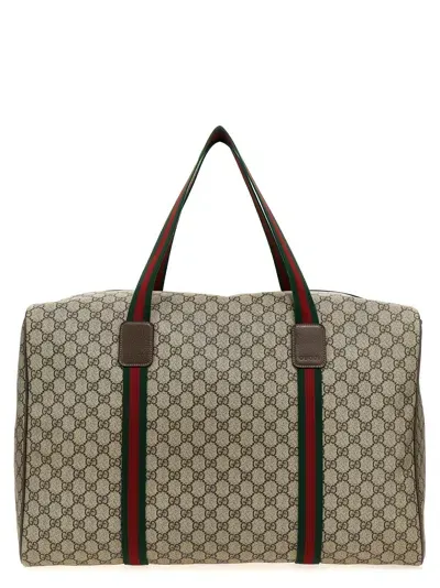 Gucci Gg Supreme Duffel Bag In Beige