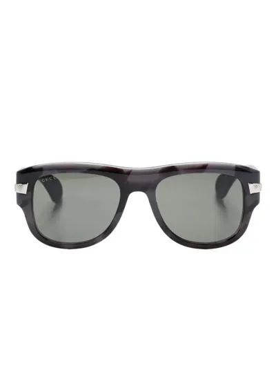 Gucci Oversize-frame Sunglasses In 灰色