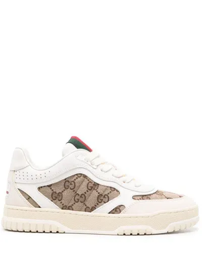 Gucci Re-web Low-top Sneakers In White