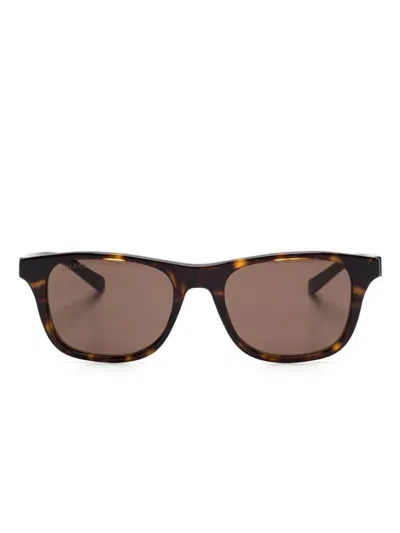 Gucci Square-frame Sunglasses In 褐色