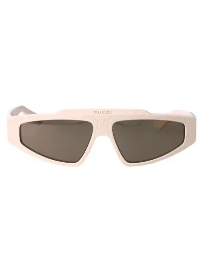 Gucci Sunglasses In 005 Ivory Ivory Grey