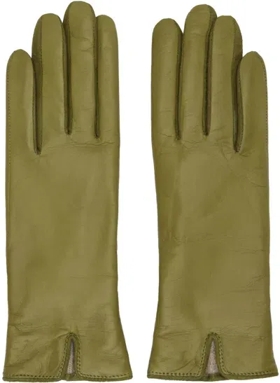 Handsome Stockholm Khaki Essentials Gloves In Olive