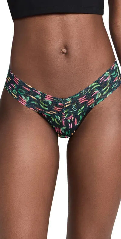 Hanky Panky Printed Signature Lace Original Rise Thong In Multicolor