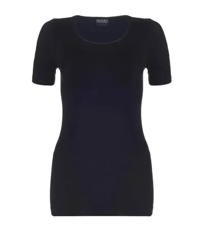 Hanro Cotton Seamless T-shirt In Black