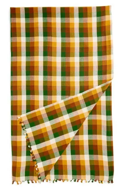 Heather Taylor Home Gingham Tablecloth In Gingham Oak