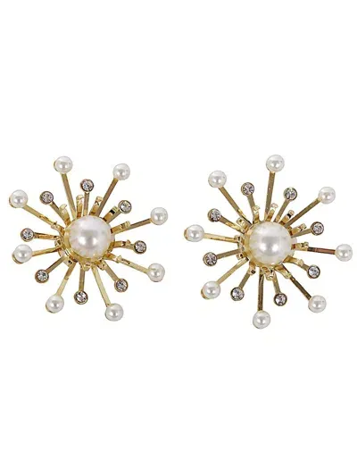 Helenezubeldia Kiku Earrings Pearl Clips Accessories In Grey