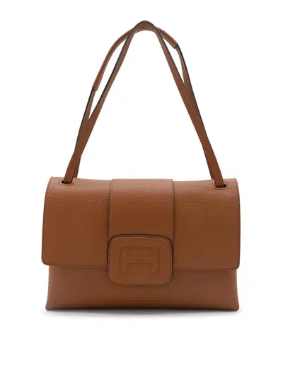 Hogan Brown Leather Shoulder Bag