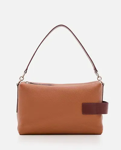 Hogan Script Bauletto Shoulder Bag In Brown