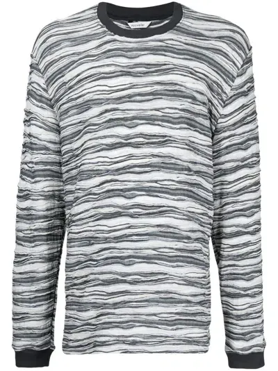 Holzweiler Graphic-print Long-sleeve T-shirt In Grau