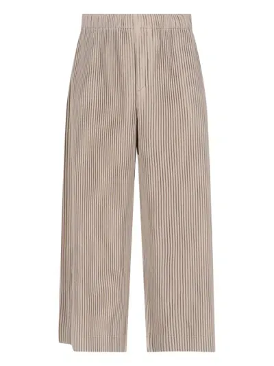 Homme Plisse 'mc September' Pleated Pants In Beige