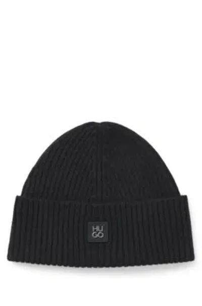 Hugo Xola Metal Mens Beanie In Black