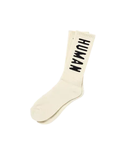 Human Made Kids' Hm Logo Socks In White