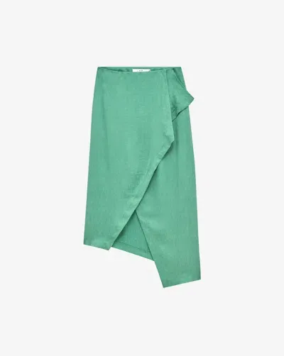 Iro Jupe Midi Simal In Green