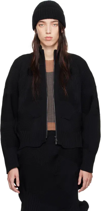 Issey Miyake Black Kone Kone Jacket In Schwarz