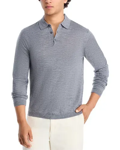 Jack Victor Redfern Merino Wool, Silk & Cashmere Polo Sweater In Grey