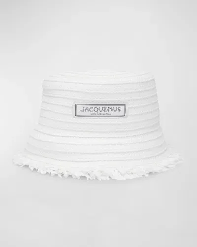 Jacquemus Le Bob Bacino Bucket Hat In White