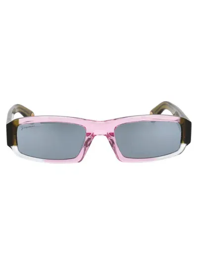 Jacquemus Rectangular Frame Sunglasses In Pink