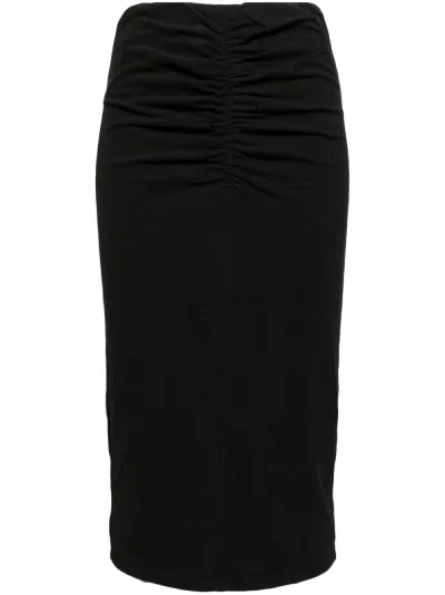 James Perse Brushed Jersey Skirt In Black