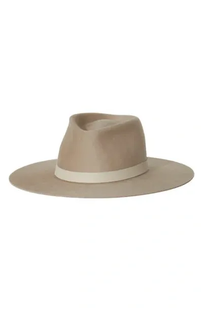 Janessa Leone Janessa Leoné Cole Wool Fedora In Pebble