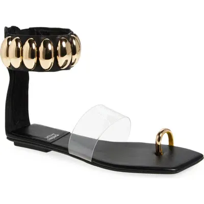 Jeffrey Campbell Island Sandal In Black Gold