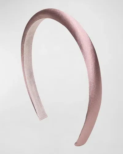 Jennifer Behr Tiana Padded Skinny Headband In Dusty Lilac