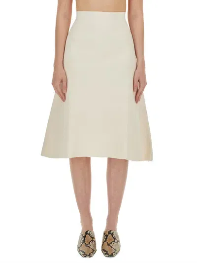 Jil Sander Asymmetrical Skirt In Powder