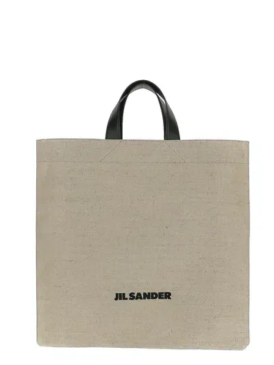 Jil Sander Book Tote In Beige