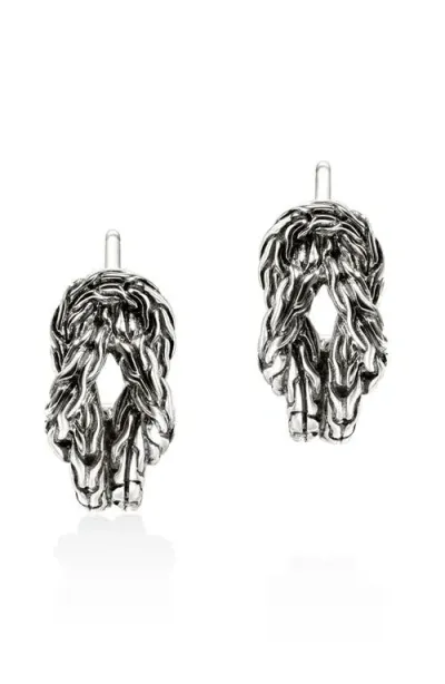 John Hardy Love Knot Hoop Earring, Sterling Silver In Metallic