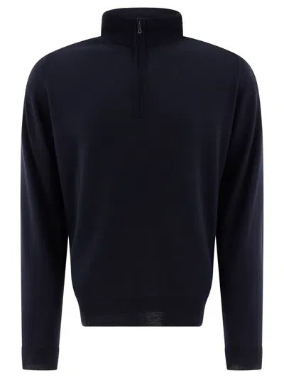 John Smedley "tapton" Half-zip Sweater In Black