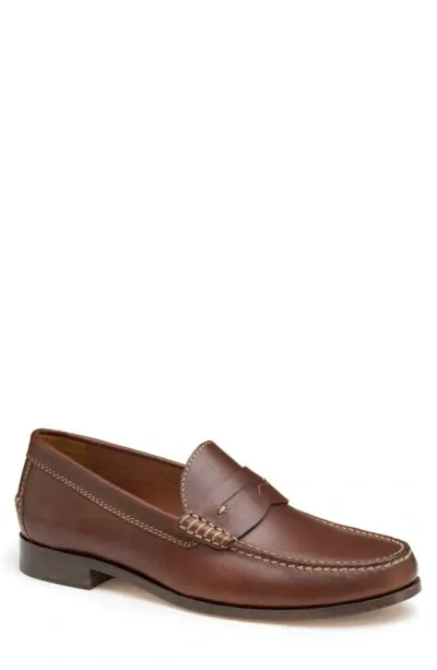 Johnston & Murphy Collection Baldwin Penny Loafer In Brandy American Full Grain