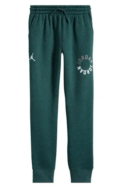 Jordan Kids' Heather Fleece Joggers In Oxidized Green Heather