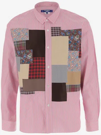 Junya Watanabe Cotton Blend Shirt With Patchwork Pattern In Multi