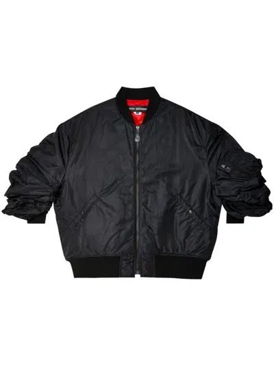 Junya Watanabe Rolled-sleeves Bomber Jacket In Black