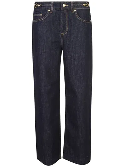 Just Cavalli Hardware-detail Straight-leg Jeans In Blue