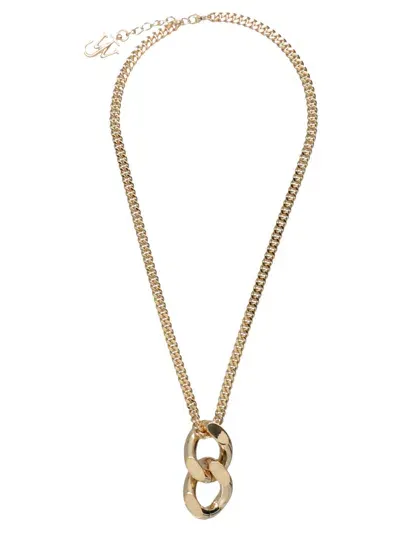 Jw Anderson Chain Link Pendant Necklace In Gold