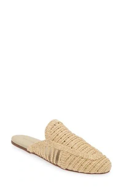 Kaanas Faya Woven Raffia Mules Natural In 素色