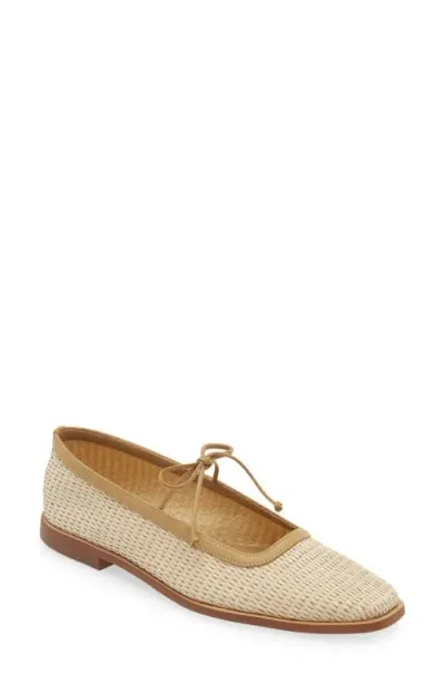 Kaanas Lexie Basket Weave Ballet Flat In Natural