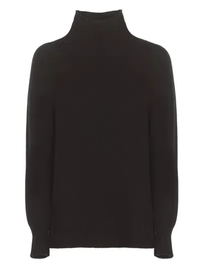 Kangra Cashmere Kangra Sweaters Purple In Black