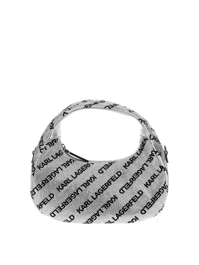 Karl Lagerfeld K/kushion Hobo Hand Bags Silver