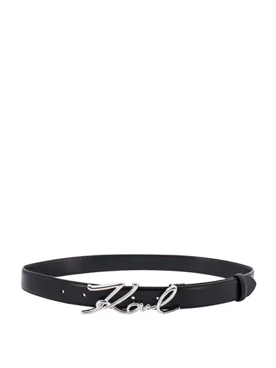 Karl Lagerfeld K/signature Small Hip Belt In Black