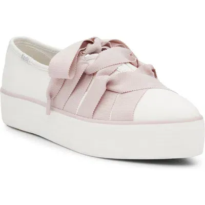 Keds ® Point Slip-on Sneaker In White/pink Leather