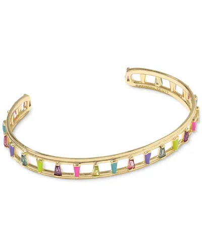 Kendra Scott 14k Gold-plated Multicolor Cubic Zirconia & Nano Gem Cuff Bracelet