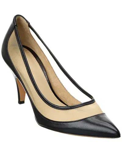 Khaite The River 75mm Mesh-panel Leather Pumps In Black