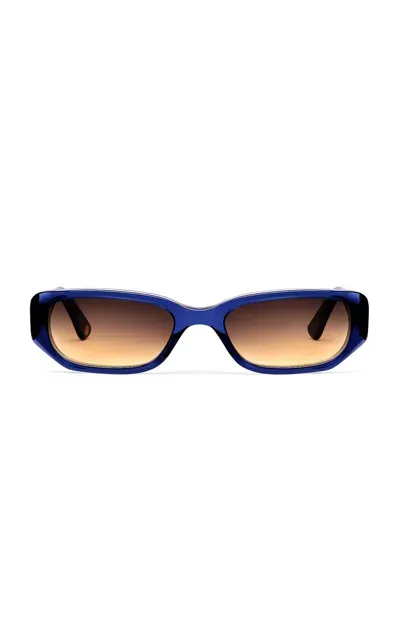 Kimeze Ore Square-frame Acetate Sunglasses In Blue