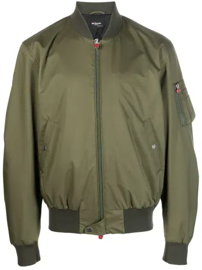 Kiton Zip-up Bomber Jacket In Green