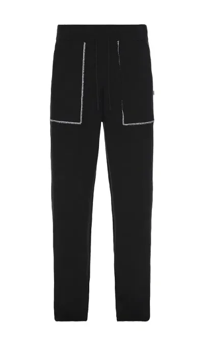 Krost Baggy Knit Pants In Black